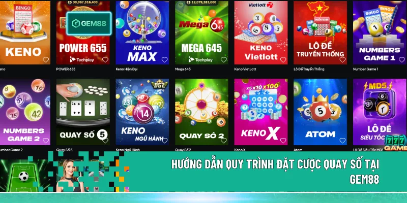 Quy trình đặt cược xổ số Gem88 đơn giản chỉ với 4 bước